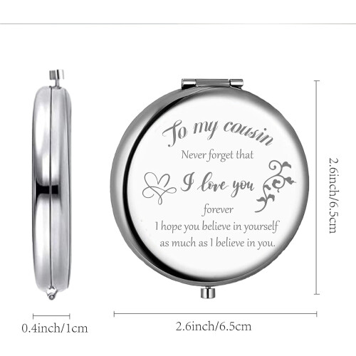 Makeup Mirror Compact Two-Sided Folding Travel Pocket 1