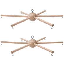 DIY Crib Mobile Frame Kit, Natural Wooden Hanging Frame for Nursery Ceiling Hanging Decor