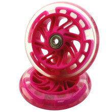 2Pcs 120mm Light- Wheels Flash Scooter Wheel Flashing Lights Wheel Children Scooter Wheel for Children Scooter