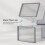 Pack of 12 Stackable Shoe Boxes - Transparent and Dove Grey - Fits UK Size 11 4