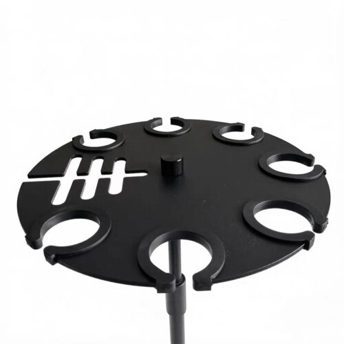 Supporto per Microfono con 7 Fori, Organizer per Display, Supporto per Microfono con  Antiscivolo e Slot per Gestione Cavi 2