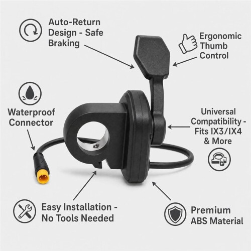 Thumb Throttle Accelerator for IScooter IX3 IX4, Right Hand Accelerator Thumb Throttle Control 2