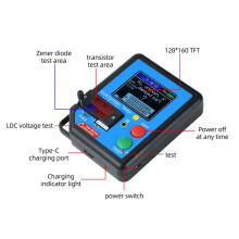 Tester di Transistor -MF10 128x160TFT Capacitore/Induttore/Resistenza/Diode/Zener/SMD con Riconoscimento Automatico