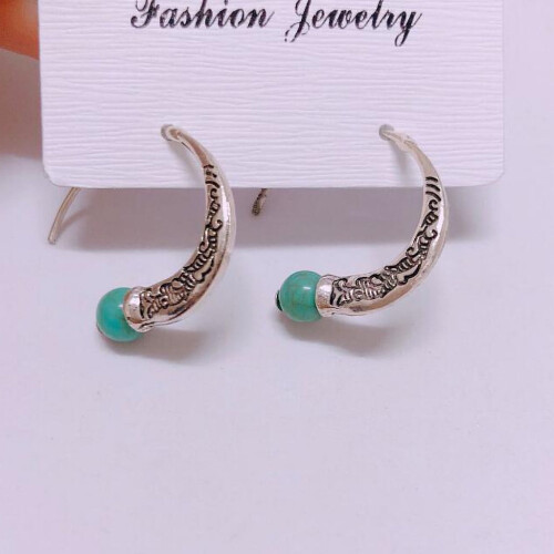 Vintage Boho Turquoise Drop Earrings for Women 1
