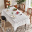 White Lace Tablecloth Vintage Style 55x55 in 3