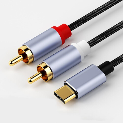 Type C to 2RCA Audio Splitter Cable for iPhone 15/16 2