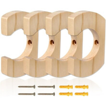 1set Wooden Paddle Holder/Wall-Mounted Storage Rack Wall Decoration for Kayaks, Stand- Paddleboards, Canoes