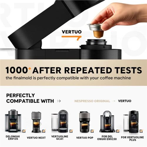 Adaptador de Cápsula de Café Reutilizável para  Vertuo  / VertuoLine Next - Converte para Partes Compatíveis com Cápsulas Vertuo 2
