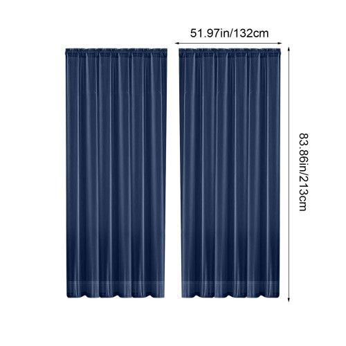 Translucent Voile Sheer Curtains 52x84 Double Rod Pocket 1