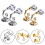 Metal Crystal Glass Curtain Holdback Hooks Gold 2 Pack 7