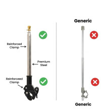 Adjustable Bike Bicycle Motorcycle Flag Pole Mount: Universal Flagpole Bracket Hitch Rack - Flagpole Holder