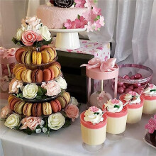 Macaroon-Turmständer - Elegante Kunststofftorte für Hochzeiten & Partys