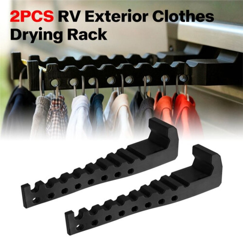 RV Camping Hangers Travel Trailer Mountable Garment Rack Campervan External Drying Racks 1