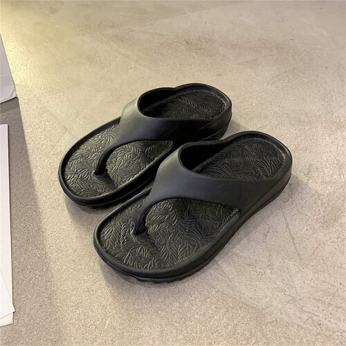 Feledorashia Women's Orthotic Flip Flops Black Arch Support 1