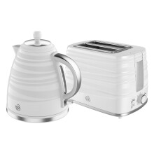 Swan Symphony Kitchen Set, 1.7L Fast Boil Kettle & 2 Slice Toaster, White, SK31050WN, ST31050WN, EEJB247