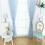 Chiffon Curtains Blue Transparent Eyelet Panel 6