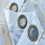 Chiffon Curtains Blue Transparent Eyelet Panel 4