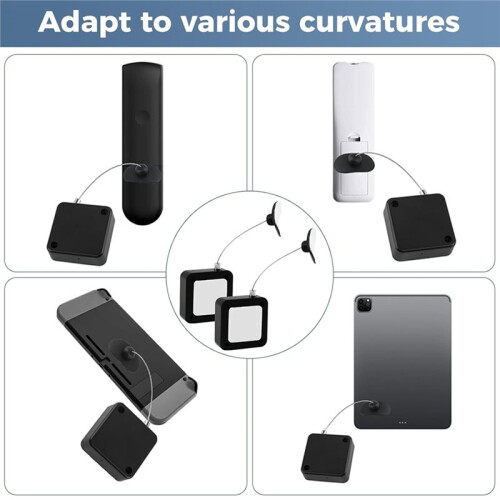 6 Pack Retractable Remote Control Safety Lock Tether, Adjustable Lock Strap TV Remote Finder and Security Lanyard 1