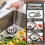 4 Pcs Brushed Silver Kitchen Sink Accessories, 3.4" Garbage Disposal  Guards, Drain Strainer & Stopper Set 2