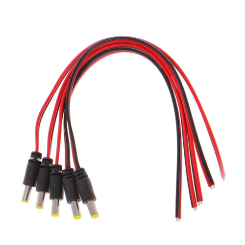 DC Power Plug Connector 5.5x2.1mm Male 5 pcs 1