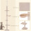Floor to Ceiling Cat Tree 230-260cm Height Adjustable, 5-Tier Cat Tower with Scratching Posts, Hammock, Perches, Beige 8