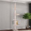 Floor to Ceiling Cat Tree 230-260cm Height Adjustable, 5-Tier Cat Tower with Scratching Posts, Hammock, Perches, Beige 3