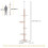 Floor to Ceiling Cat Tree 230-260cm Height Adjustable, 5-Tier Cat Tower with Scratching Posts, Hammock, Perches, Beige 5