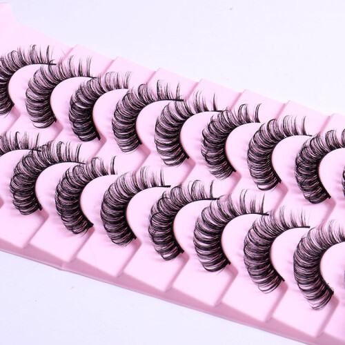 Synthetic False Eyelashes - Soft Natural Style, 10 Pairs 2