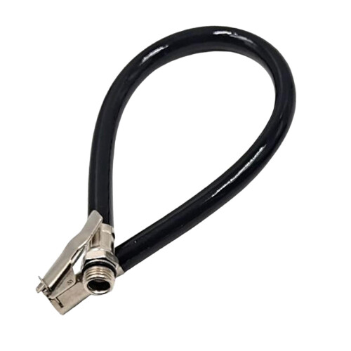 Tire Inflator Extension Hose Lock-On Chuck Adapter Black 1