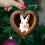 Rabbit Ornament Acrylic Heart-Shaped 3.1 Inch 7