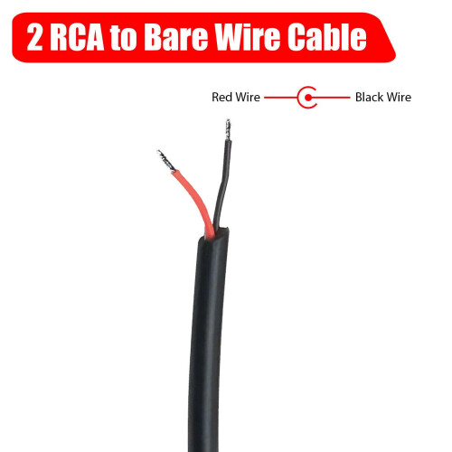 RCA Speaker Cable 24 AWG 3.4 ft 2-Pack Bare Wire Solder 1