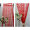 Heart-Shaped Tassel String Curtain Red Sheer 1 Piece 4