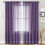 Purple Polyester Semi-Sheer Curtains with Rod Pocket 2