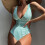Women's Green Push-Up Monokini Swimsuit 2
