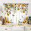 Yellow Sunflower Kitchen Curtains 27.5x39 in 2-Panel Rod 2