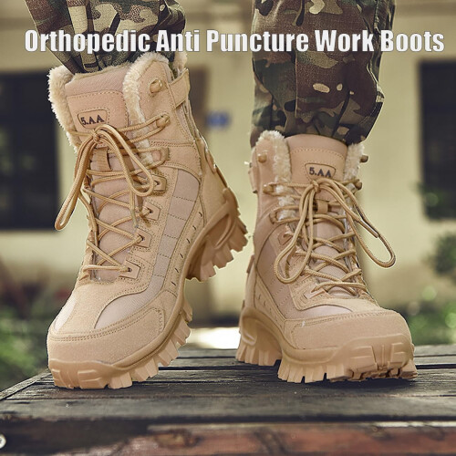 Men's Orthopedic Support Work Boots Waterproof Anti-Sprain 1