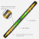 Metallic Acrylic Paint Markers Set 24 Colors Dual-Tip 7