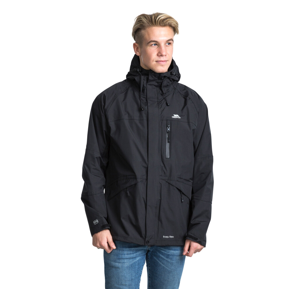 Trespass Men's Waterproof Windproof Jacket Corvo Black Xxs - Image 2