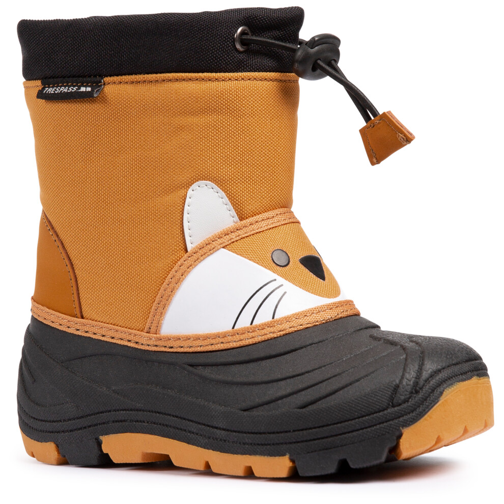 Trespass (6.5, Tan) Kids Snow Boot Insulated Lined Koda