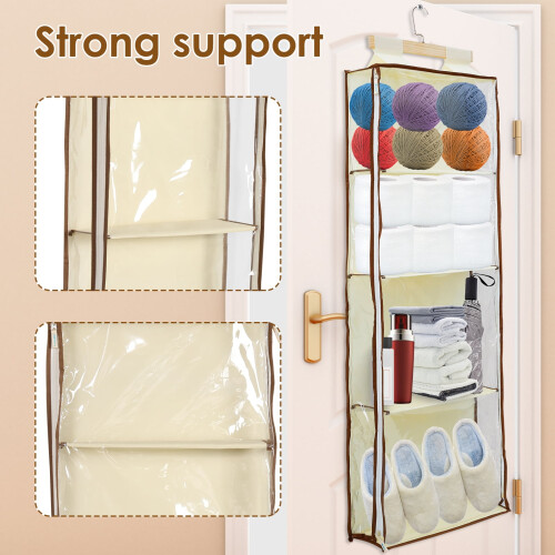 Hanging Yarn Organizer with 4 Zippered Pockets 2