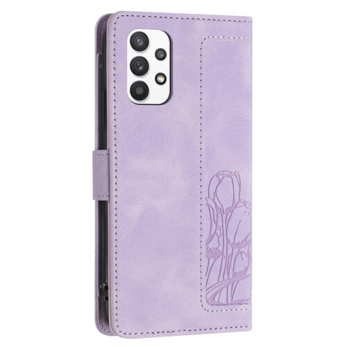 Leather Flip Wallet Case for Samsung Galaxy A73 5G Purple 2