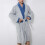 Women's Solid Color Velvet Bathrobe Gray One Size 2