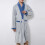 Women's Solid Color Velvet Bathrobe Gray One Size 7