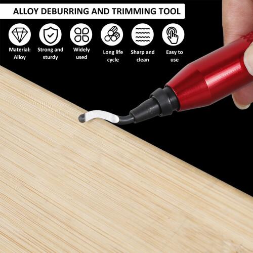 GHOJET Deburring Tool Kit Alloy Burr Removal Tool 10 Blades 2