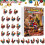 Rooster Ornament Advent Calendar 24pcs Santa Hat Scarf 2