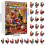 Rooster Ornament Advent Calendar 24pcs Santa Hat Scarf 3