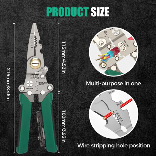 Wire Pliers 0.8-2.6 mm 8-in-1 Foldable Voltage Tester 2