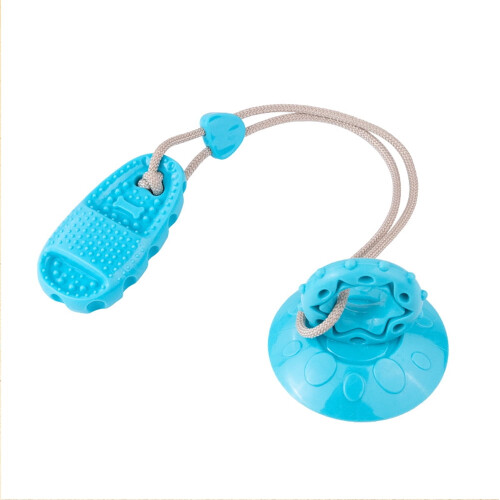 Dog Toy Suction Cup Tug Blue Durable Bite-Resistant 1