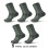 Men's Wool Thermal Socks for Hiking Cushioned Green One Size 4