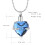 Crystal Heart Cremation Necklace with Angel Wings Pattern 2